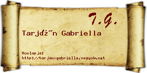 Tarján Gabriella névjegykártya