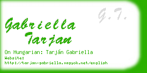 gabriella tarjan business card